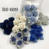 50 Size 1" or 2.5cm Mixed Blue BOY Open Roses