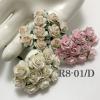 100 Size 1/2" or 1.5 cm Mixed 3 Colors Open Roses (15/2/921)