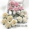 50 Size 1" or 2.5cm Mixed 3 Open Roses (2/15/147)