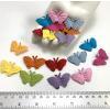 100 Small Paper Butterflies (1-1/2 or 3.75cm) Solid RAINBOW Mixed