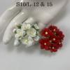 100 Size 3/4" or 2cm Large Achillea Cottage - RED & WHITE (Pre-order) 