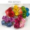 50 Puffy Roses (1-1/4or3cm) Mixed 10 Rainbow Colors