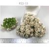25  Puffy Roses (1-1/4 or 3 cm) White Flowers