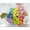 50 Puffy Roses (1-1/4or3cm) Mixed 10 Pastel Colors Flower