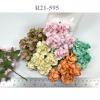 50 Medium May Roses (1-1/2"or3.75cm) Mixed 5 Pastel flowers (2/15/50/148/450)