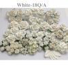 WHITE Sample Packs Mixed 17 Flowers Designs and LEAVES (18Q/A)