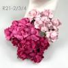 Medium May Roses (1-1/2"or3.75cm) Mixed 3 Pinks Flowers