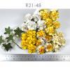 50 Medium May Roses (1-1/2"or3.75cm) Mixed All Yellow Flowers