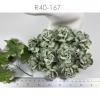 25 Large  2" or 5 cm - Solid Dusty Green Paper Tea Roses