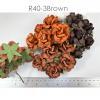 25 Large 2"or 5cm - Mixed 3 Brown Tea Roses (250/252/578)