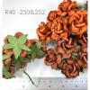25 Large 2"or 5cm - Mixed 2 Brown Paper Tea Roses