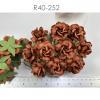 25 Large 2"or 5cm - Burnt Umber Brown Tea Roses 