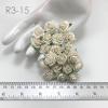 100 Size 3/4" or 2cm White Open Roses  