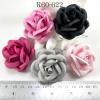 20 Romantica Roses (2or2.5cm) Mixed Black & Pink (2/3/4/726/274)
