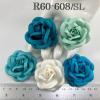 20 Romantica Roses (2or2.5cm) Mixed Ocean Blue (15/265/266/450/451)