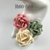 20 Romantica Roses (2or 5cm) Mixed 3 Colors (123/153/167) 