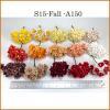 150 Mixed 15 Colors 1"(2.5cm) Cottage Paper Flower Fall Autumn Craft