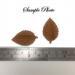 Mixed Brown 1"or 2.5cm Rose Leaves (No Stem)