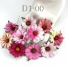25 Daisy (1-3/4 or 4.5cm) Mixed All Pinks (NEW)
