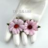 25 Daisy (1-3/4or4.5cm) JUST Soft Pink / Soft Purple