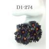 25 Daisy (1-3/4 or 4.5cm) Solid Black Flowers