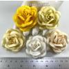 20 Romantica Roses (2 or 5cm) Mixed Solid Yellow (15/147/153/400/401)