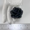 20 Romantica Roses (2 or 5 cm) Solid Black Paper Flowers 