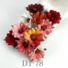 25 Daisy (1-3/4 or 4.5cm) Mixed Red Tone (NEW)