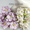 20 Medium Gardenia (1-3/4 or 4cm) Mixed Soft Purple-WHITE