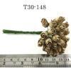 25 Solid Taupe Semi Open Rose Buds