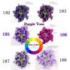 5 Large Gardenia (4"o 9.5cm) - One Your Color Choice - Purple Shade 