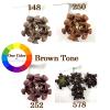 5 Large Gardenia (4"o 9.5cm) - One Your Color Choice - Brown Shade 
