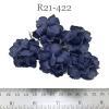 50 Medium May Roses (1-1/2"or3.75cm) Solid Dark Navy Blue Flowers