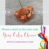 50 Mini Peony 2 cm Paper Flowers - Your Color Choice (Pre-Order)