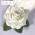 R50 - 15 (6 Pcs)     6 White Large Mulberry Paper Roses